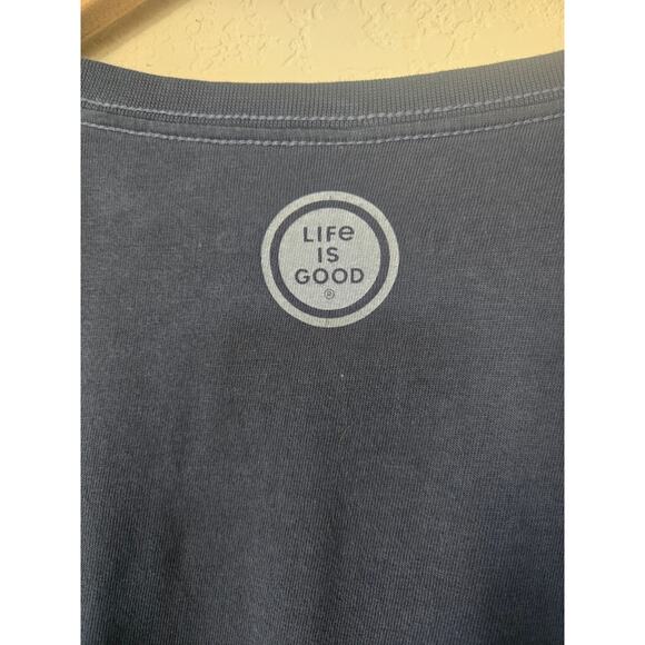 Life is Good Long Sleeve Crusher Tee Snow Good Adirondack Chair Women’s XL - Picture 4 of 8